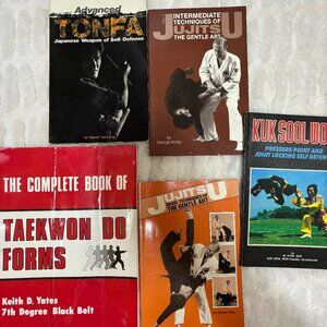5 Tonfa Taekwondo and Jujitsu Instruction Books with illustrations Good Shape
